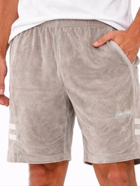 Pelle Pelle ($150) Velour Shorts Mens Lounge Streetwear Casual Elastic Waist